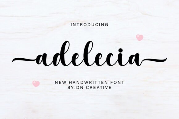 Adelecia: A Delicate Handwritten Font for Creative Expression
