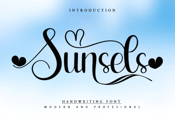 Discover the Beauty of Sunsets: A Handwritten Font with a Warm Touch