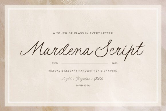 Mardena: A Versatile Handwritten Script Font for Modern Design