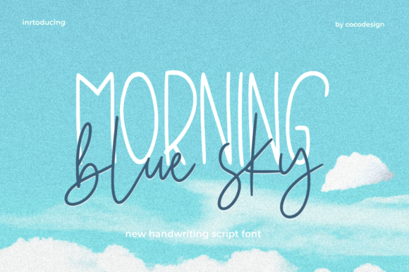 Morning Blue Sky: A Delicate Handwritten Font for Creative Expression
