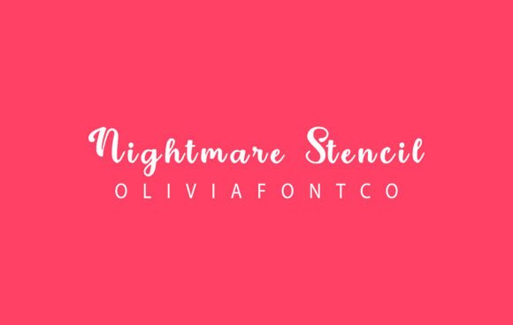 Nightmare Stencil: A Handwritten Font with a Romantic Touch