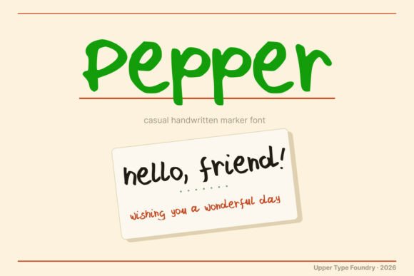 Pepper: A Handwritten Marker Font That Supports Intentional Design Decisions