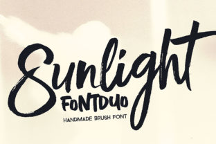 The Sunlight Duo: A Versatile Handwritten Brush Set for Artistic and Grunge Projects